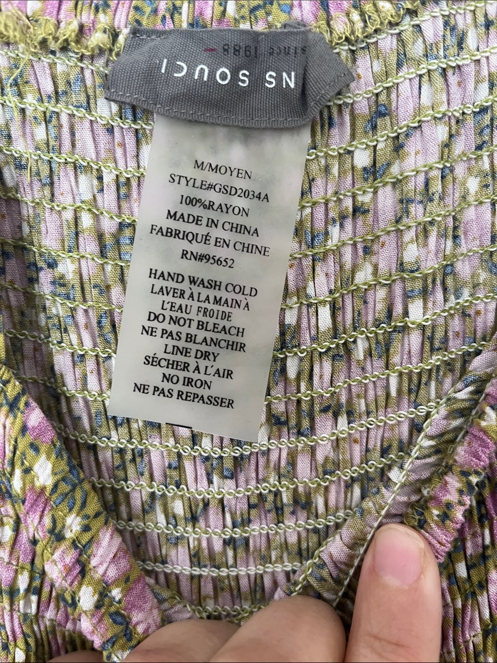 Smocked Floral Tiered Maxi Dress Feminine - Picture 4 of 6